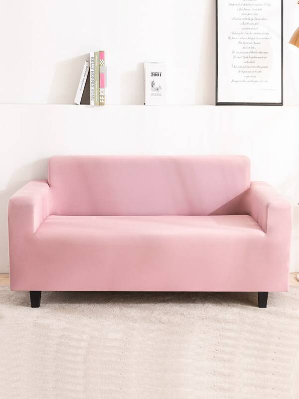 Stretchable All-Season Sofa Cover, With Anti-Slip Fixing Rod, Modern Solid Color Design, Machine Washable - Fits 1-4 Seater Sofas, Stain And Dust Resistant